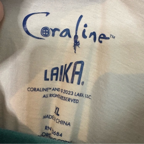 Rare Coraline Icons Striped Long Sleeve T-Shirt - BoxLunch Exclusive- SOLD OUT! - Picture 4 of 9